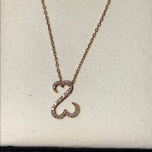 Rose Gold Open Hearts Necklace By Jane Seymour